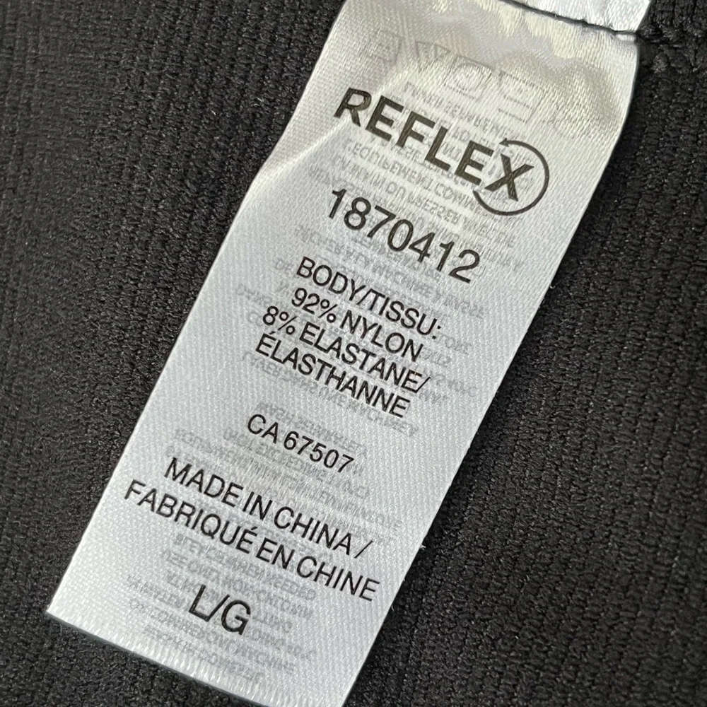 Reflex Ribbed Racerback Tank Black Size Large - Picture 5 of 5